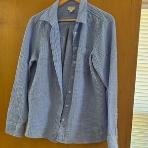 J. Crew Light Blue Gauze Button-Down Shirt